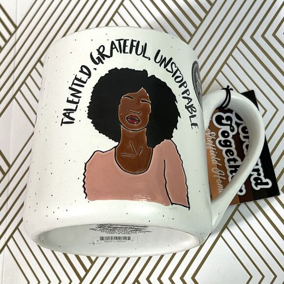 TALENTED, GRATEFUL, UNSTOPPABLE Ceramic Coffee Tea Mug 20oz Women Empowerment - Picture 2 of 12